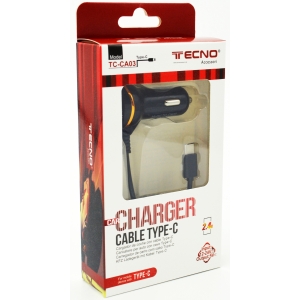 CARICATORE DA AUTO PER SMARTPHONE/TABLET USB TYPE-C 2.4A …