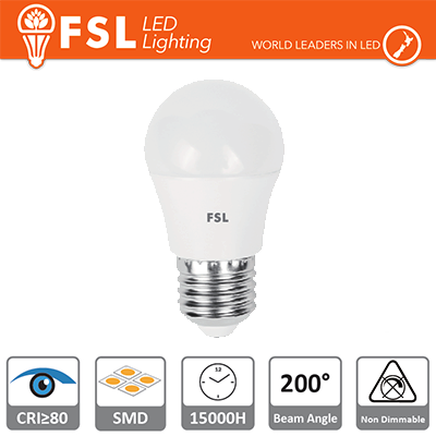 LAMPADA LED MINI GLOBO G45 5.5W 4000K LUCE NATURALE (FLG45B6W40K27)