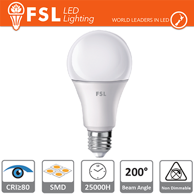 LAMPADA LED GLOBO BULBO A60 E27 15W 4000K LUCE NATURALE (FLA70N15W40K27)