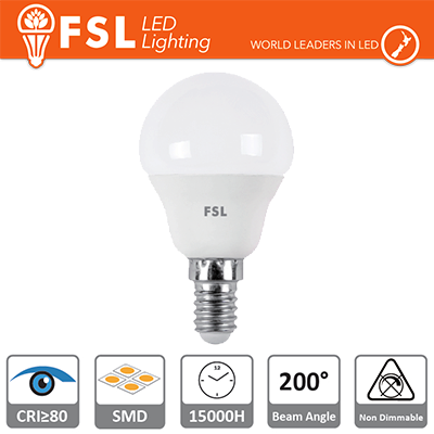 LAMPADA LED SFERA G45 E14 5.5W 4000K LUCE NATURALE (FLG45B6W40K14)