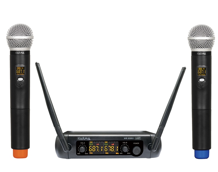 RADIOMICROFONO DOPPIO PALMARE UHF (SET 8202)