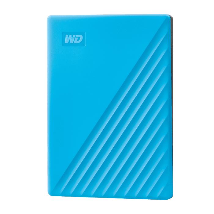 WD My Passport WDBPKJ0040BBL - HDD - crittografato - 4 TB - esterno (portatile) - USB 3.2 Gen 1 - 256 bit AES - blu