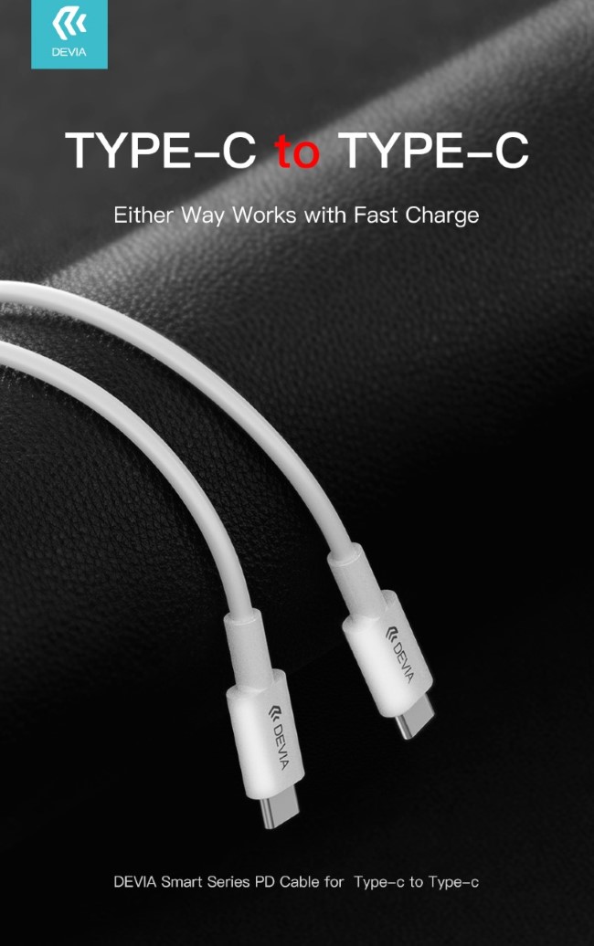 CAVO USB TYPE-C - TYPE-C 1MT. (DECATC380W)