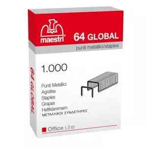 PUNTI METALLICI PASSO 6/4 CONF DA 10000 PZ (64 GLOBAL)