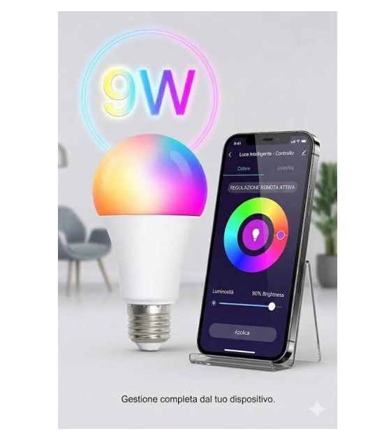 LAMPADA LED WIFI SMART BULB E27 CONTROLLO REMOTO