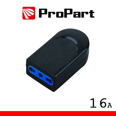 PRESA 10/16A 2P+T POLYBAG NERA