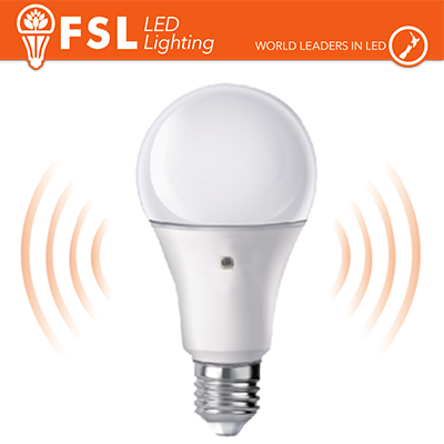 LAMPADA LED GOCCIA A60 E27 9W 6500K LUCE FREDDA - SENSORE CREPUSCOLARE (FLA60S9W65K27)