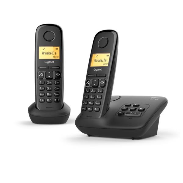 TELEFONO CORDLESS GIGASET A270A DUO NERO VIVAVOCE (SIEA270ADUO)