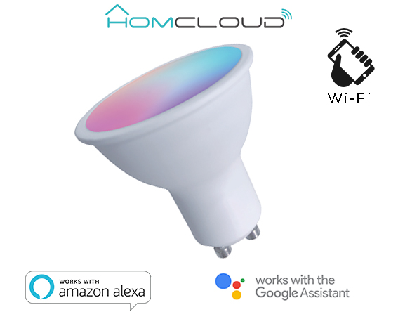 LAMPADA LED FARETTO GU10 AD INCASSO RGB + BIANCO CALDO DIMMERABILE 5.5W (EE-45WG10)
