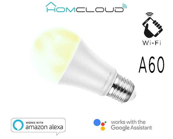 LAMPADA LED SMART EE-9WE2760 BIANCO E27 A60 DIMMERABILE WIFI - ALEXA E GOOGLE HOME