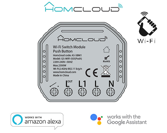 MODULO PULSANTE INTELLIGENTE WI-FI DA INCASSO (AS-SBM1)