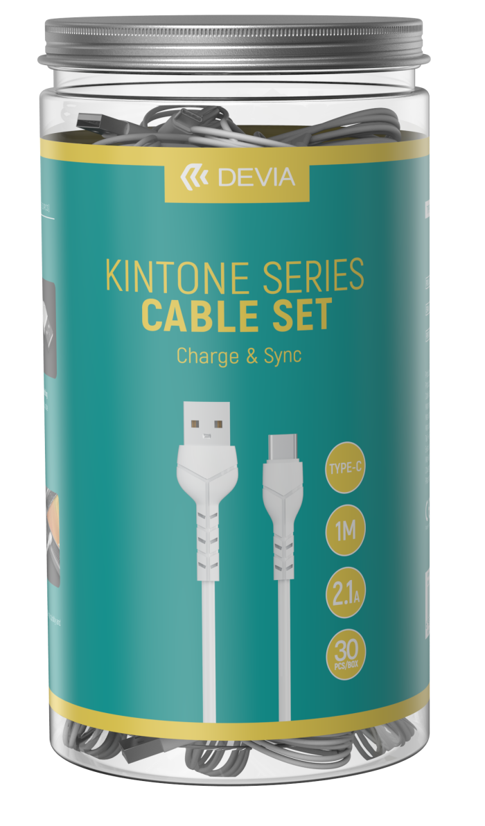 CONFEZIONE IN BARATTOLO 30 CAVI BULK V2 USB …