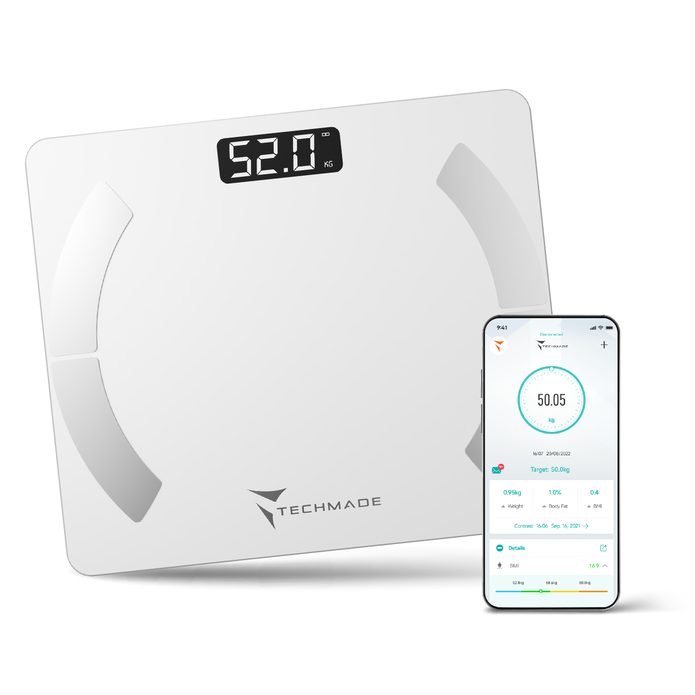 BILANCIA PESAPERSONE SMART DIGITALE ELETTRONICA - BIANCA (TM-SCALE-WH)