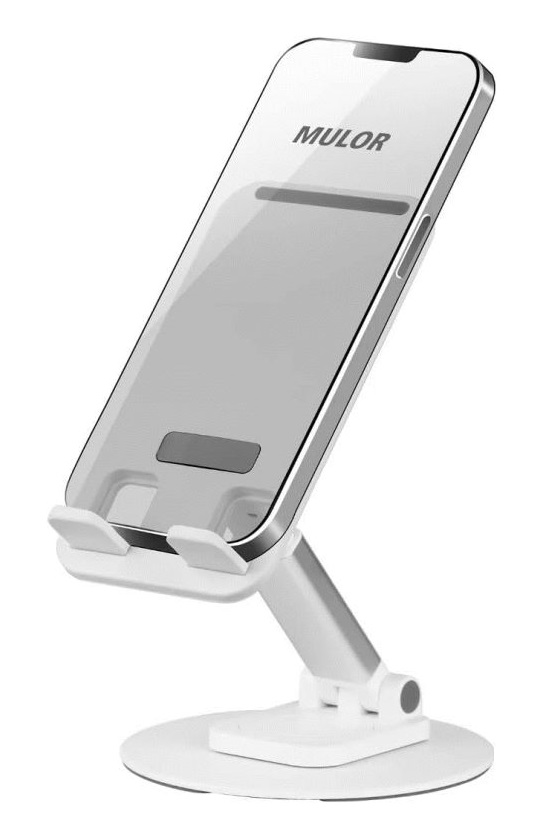 SUPPORTO PIEGHEVOLE DA TAVOLO PER SMARTPHONE/TABLET (LE-161) BIANCO