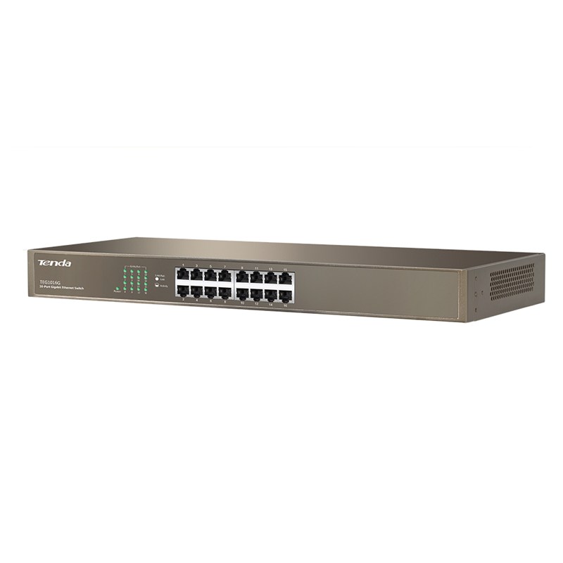 SWITCH RETE 16 PORTE TEG1016G GIGABIT 10/100/1000 INSTALLABILE RACK