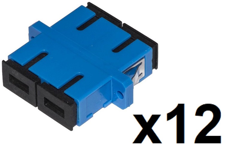 CONFEZIONE 12 ADATTATORI FIBRA OTTICA SC/SC SINGLEMODE DUPLEX …