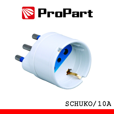 ADATTATORE SCHUKO SPINA 16A POLYBAG (PES1007-WP)