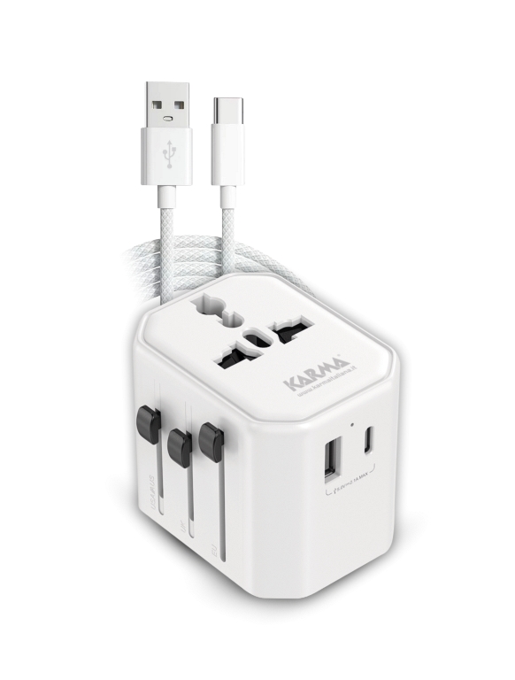 ADATTATORE DA VIAGGIO MULTIPRESA CON 2 PORTE USB …