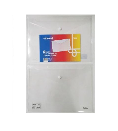 BUSTE PORTADOCUMENTI A4 CON BOTTONE - 10PZ - …