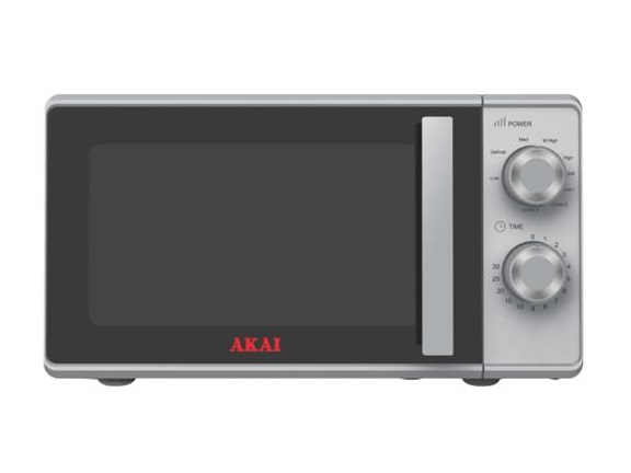 FORNO A MICROONDE CON GRILL AKMW204SL - 20 LITRI 700 WATT - SILVER