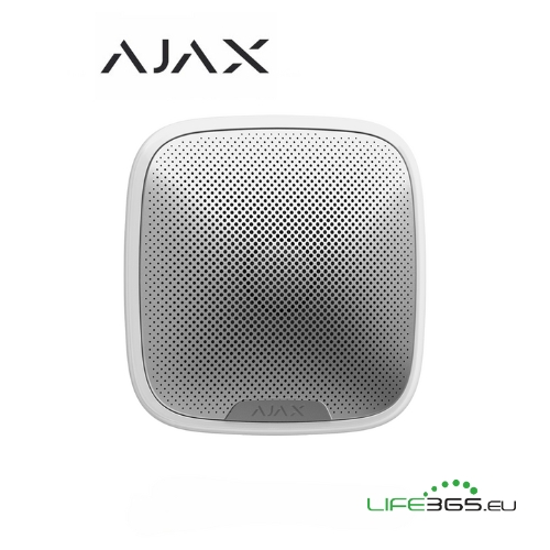 SENSORE SIRENA STREETSIREN AJSS DA ESTERNO SENZA FILI 868MHZ WIRELESS WATERPROOF IP54 BIANCO (AJ-38178)