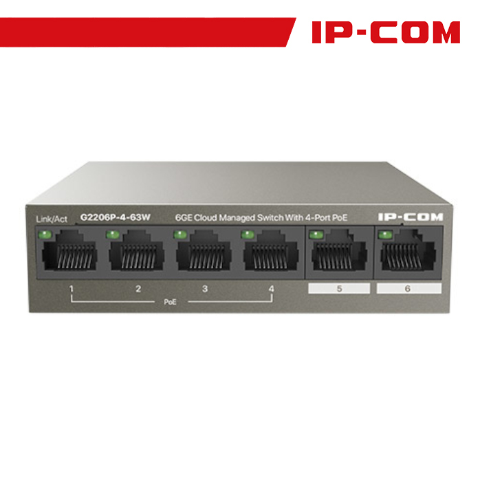 SWITCH 6 PORTE GIGABIT MANAGED 4 PORTE POE (G2206P-4-63W)