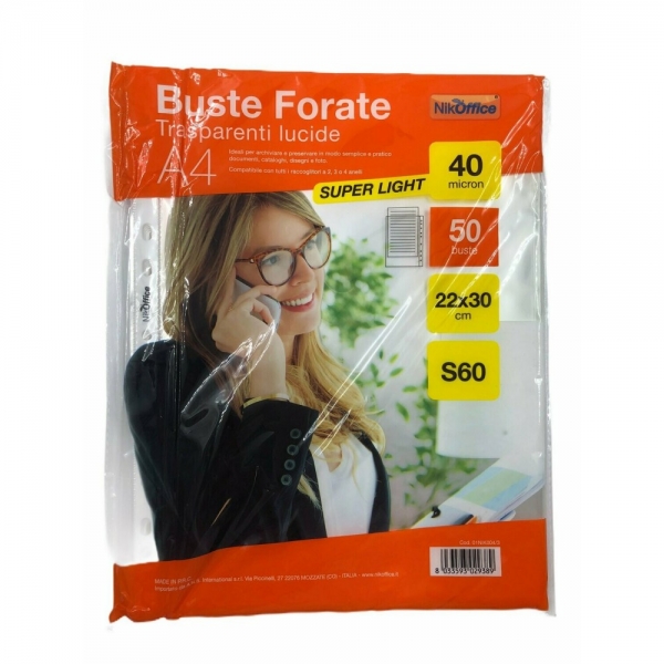 BUSTE FORATE A4 22X30 15" - 50 PEZZI …