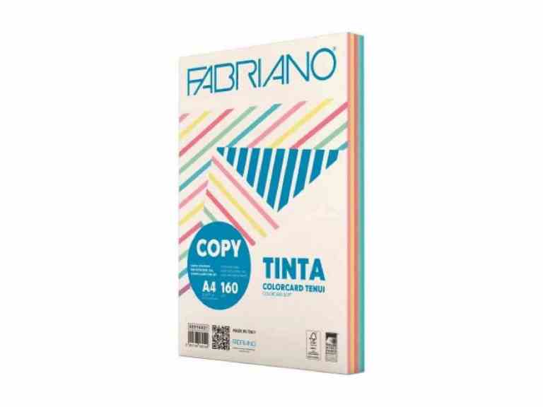 CARTA A4 COLORATA MULTICOLOR 160 GRAMMI COLORI TENUI …