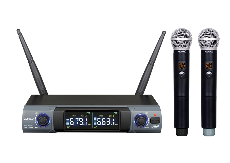 RADIOMICROFONO DOPPIO PALMARE UHF (SET 8302)