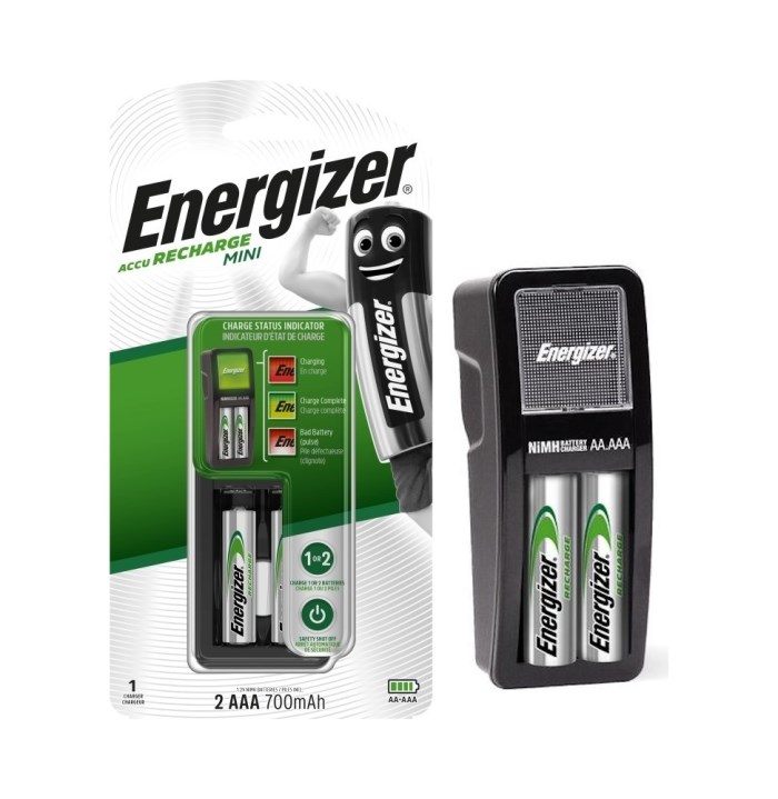 CARICABATTERIE MINI CHARGER PER 2 PILE AA/AAA - …