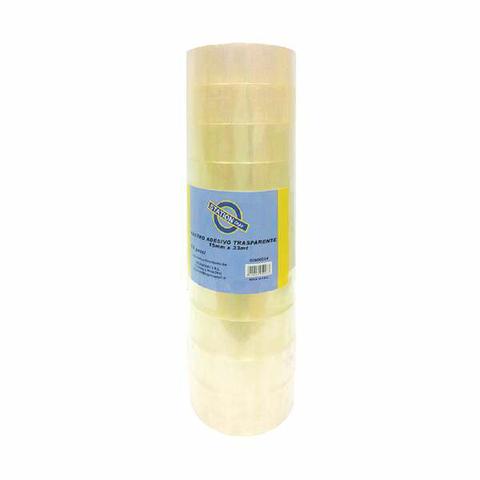 NASTRO ADESIVO 15MM X 33MT 40MICRON TRASPARENTE (10 PEZZI)