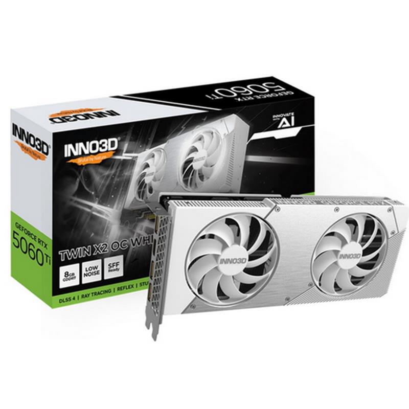 SCHEDA VIDEO GEFORCE RTX 5060 8 GB TWIN X2 OC WHITE GDDR7 (N50602-08D7X-195070W)