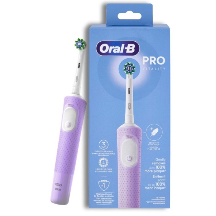 SPAZZOLINO ELETTRICO VITALITY PRO BIANCO/VIOLA