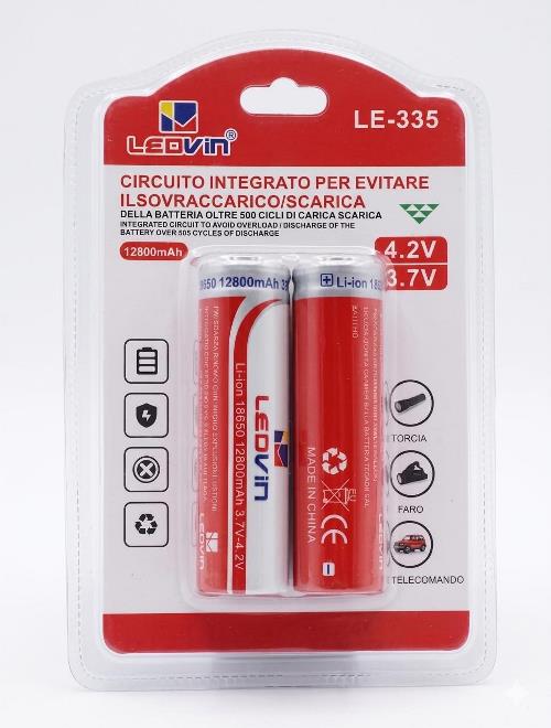 BATTERIA AL LITIO 18650 3,7V 12800MAH 2PZ SENZA …