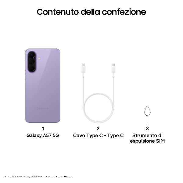 SMARTPHONE GALAXY A57 (SM-A576BZVDEUE) 8+256GB 5G AWESOME LILLA