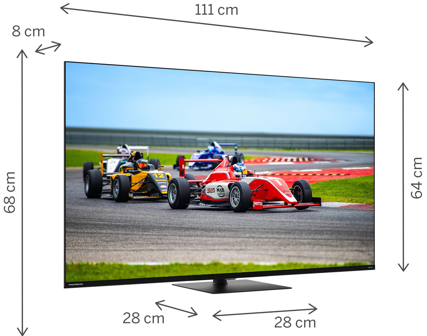 TV 50 THOMSON UHD SMART 4K QLED GOOGLE FRONT SPK 144HZ PIEDE