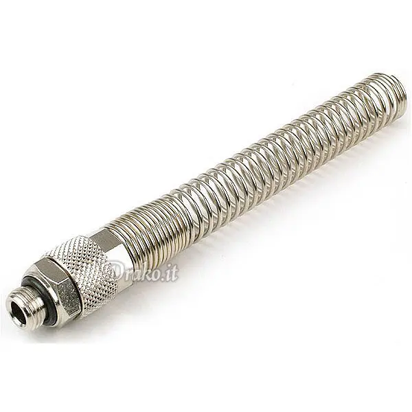 Connettore Dritto con Molla Antipiega passo 1/8 per tubo 8/6mm