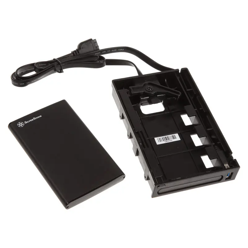 Silverstone SST-MS06B Cassetto + Box 2.5 pollici USB 3.0 in alluminio