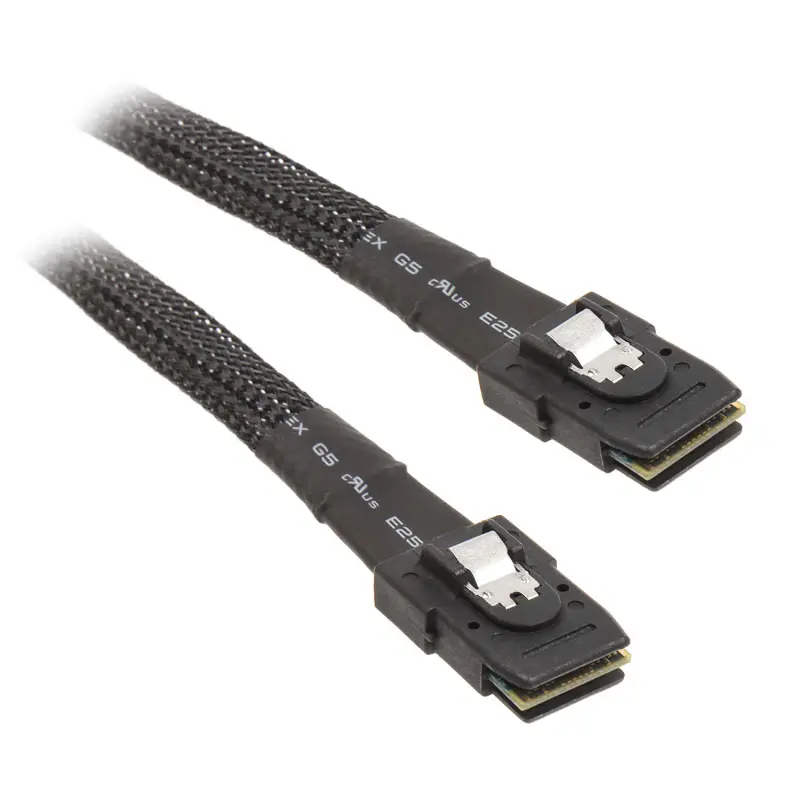 Silverstone SST-CPS02 Cavo Esterno Schermato Mini-SAS, Nero - 50cm
