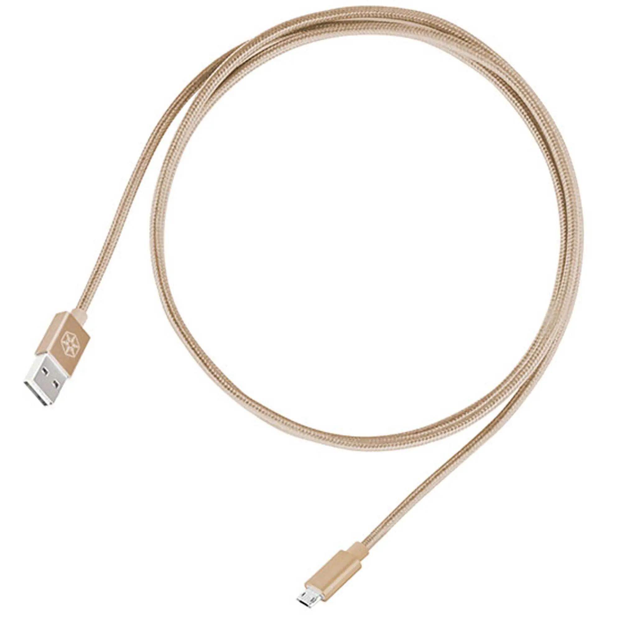 Silverstone SST-CPU01G-1800 Cavo Reversibile USB-A / Micro-B, Gold - 1,8m