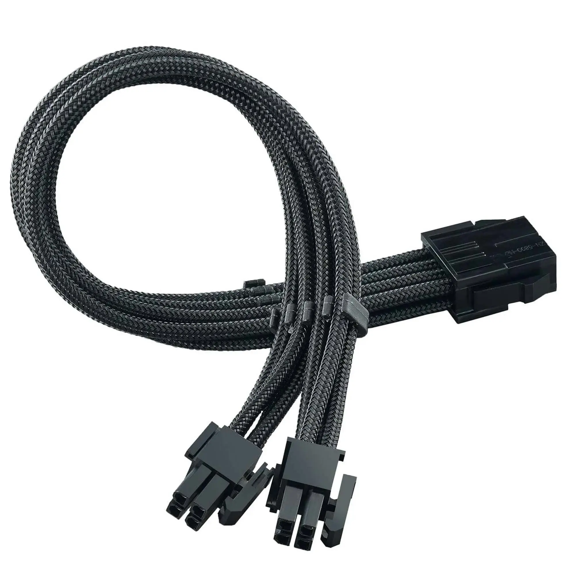 Silverstone Prolunga 1x 8 pin (4+4) EPS , 300mm - Sleeved Nero