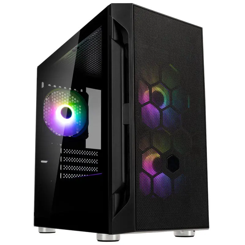 Silverstone SST-FAH1MB-PRO Fara H1M Pro Micro-ATX, ARGB, Tempered Glass - Nero