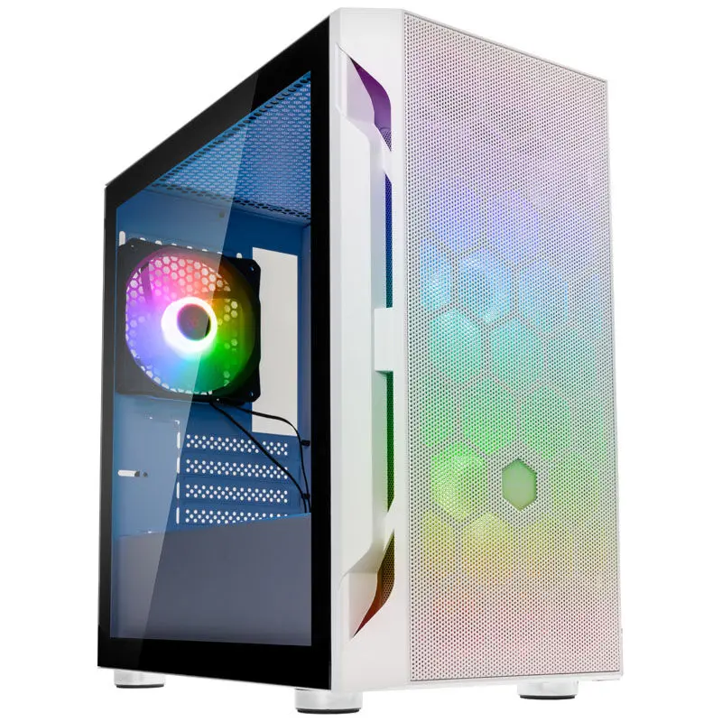 Silverstone SST-FAH1MW-PRO Fara H1M Pro Micro-ATX, ARGB, Tempered Glass - Bianco