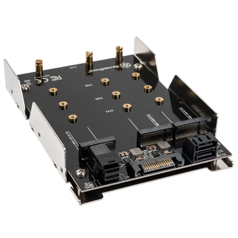 Silverstone SST-SDP12 3.5" per 2 M.2 SATA e 1 M.2 NVMe SSD