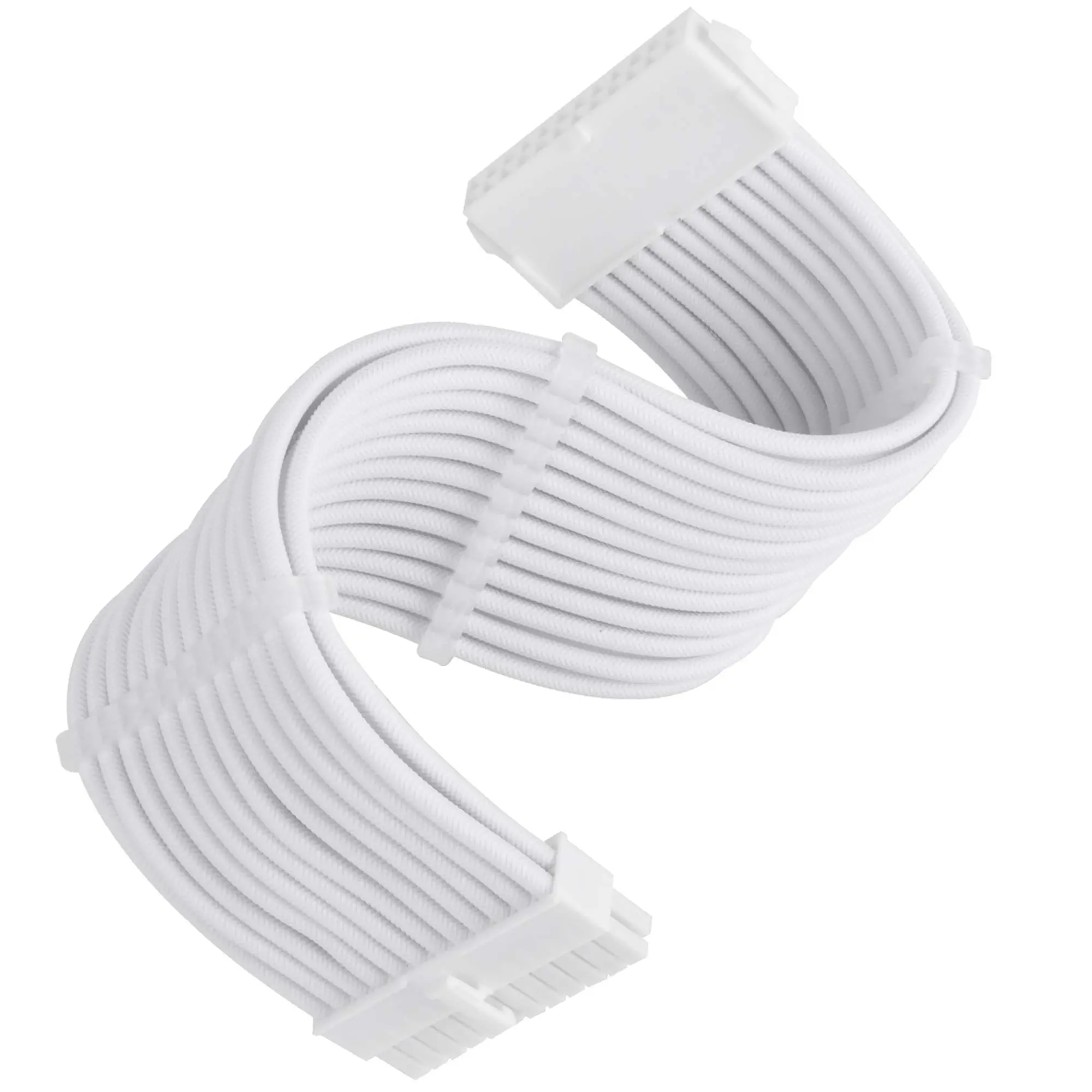 Silverstone Prolunga 24 pin ATX, 300mm - Sleeved Bianco