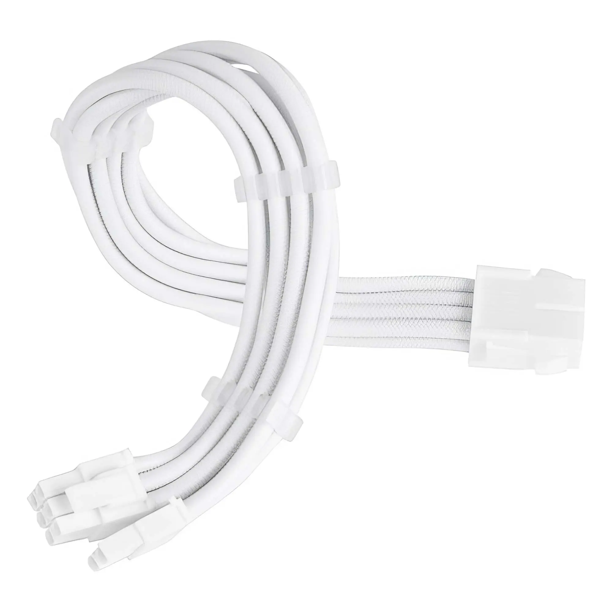 Silverstone Prolunga 1 x 8 pin (6+2) PCIe , 300mm - Sleeved Bianco