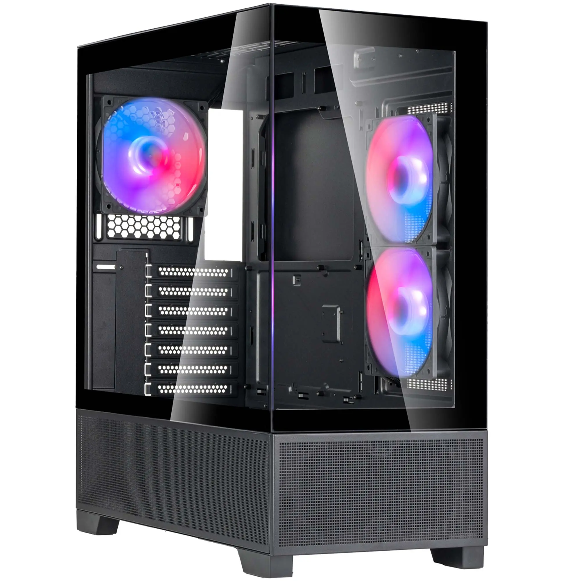 SilverStone Lucid 05 Gaming Case, Vetro Temperato - Nero
