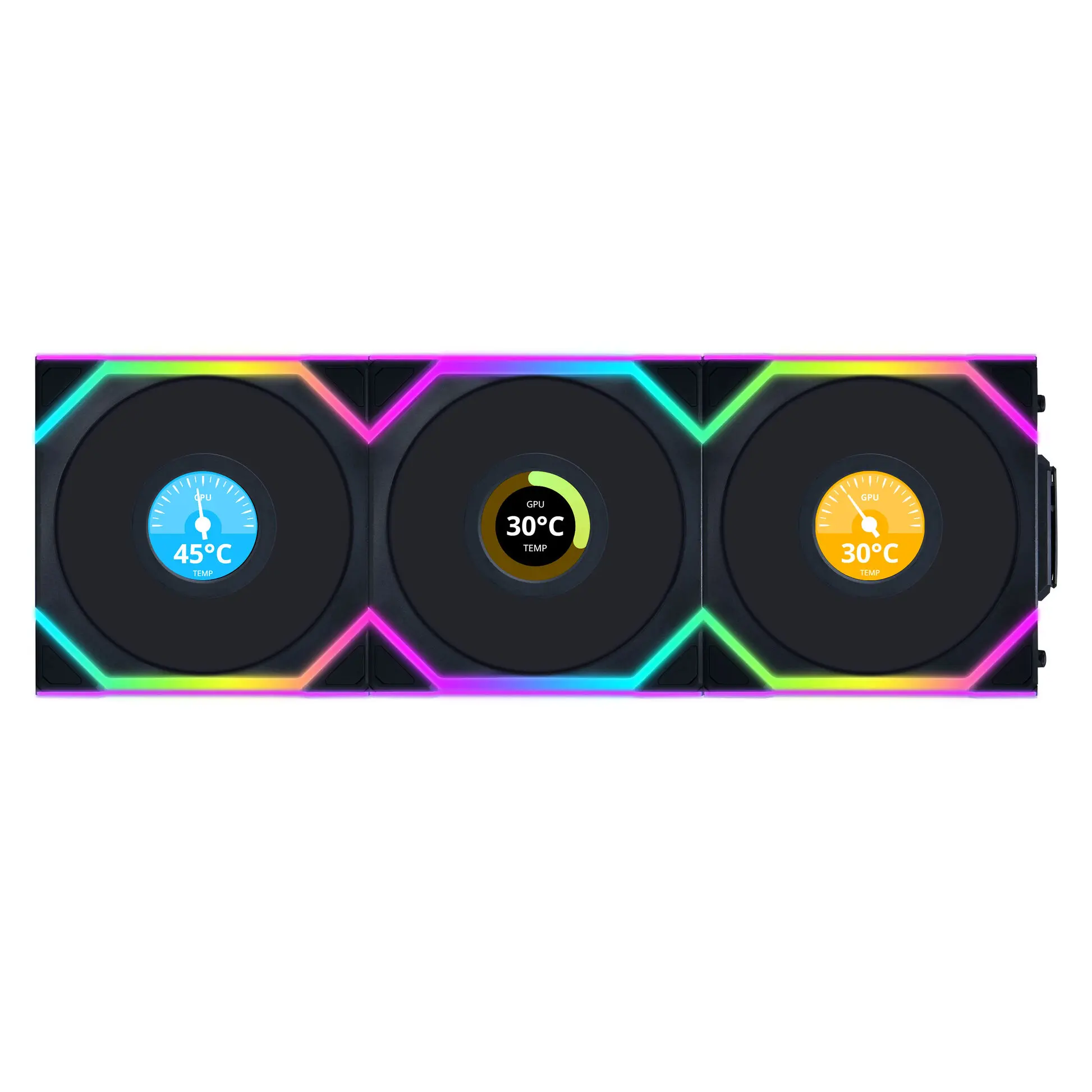 Lian Li UNI FAN SL Wireless LCD ARGB PWM Reverse 120 mm Triple Fan Kit- Nero