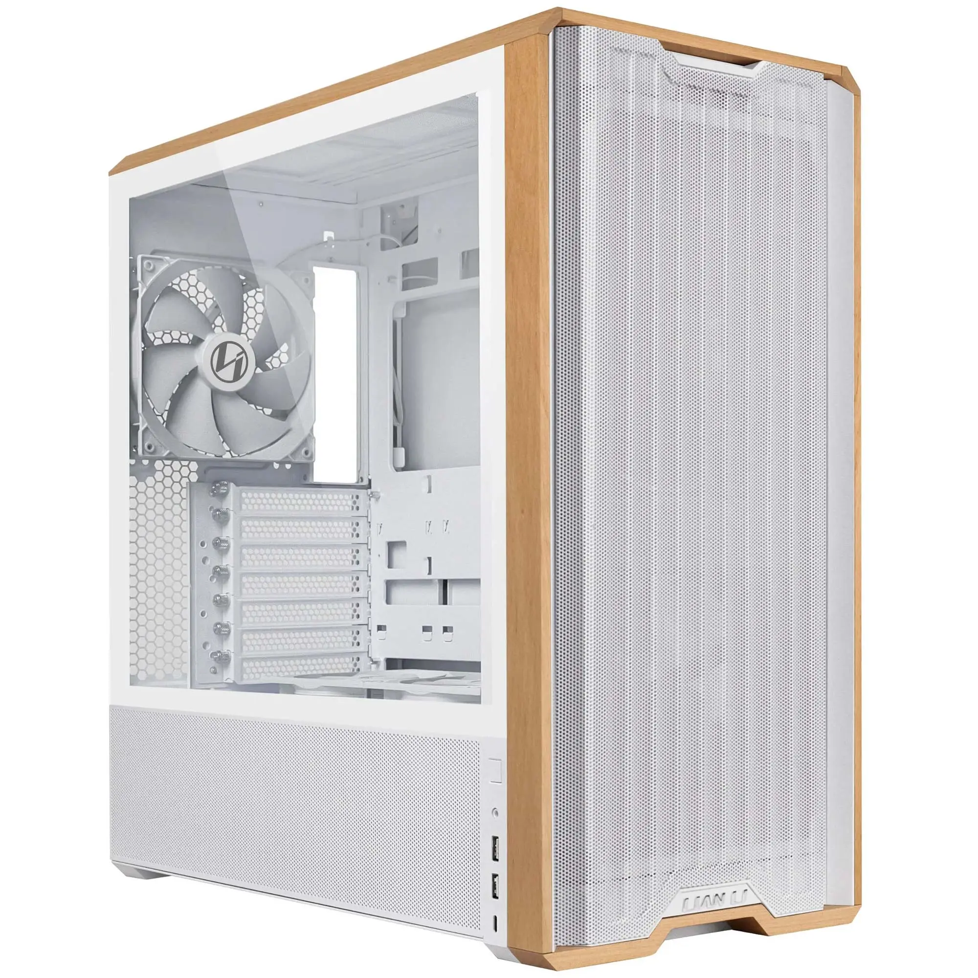 Lian Li Lancool 217, Mid Tower, Vetro Temperato - Bianco