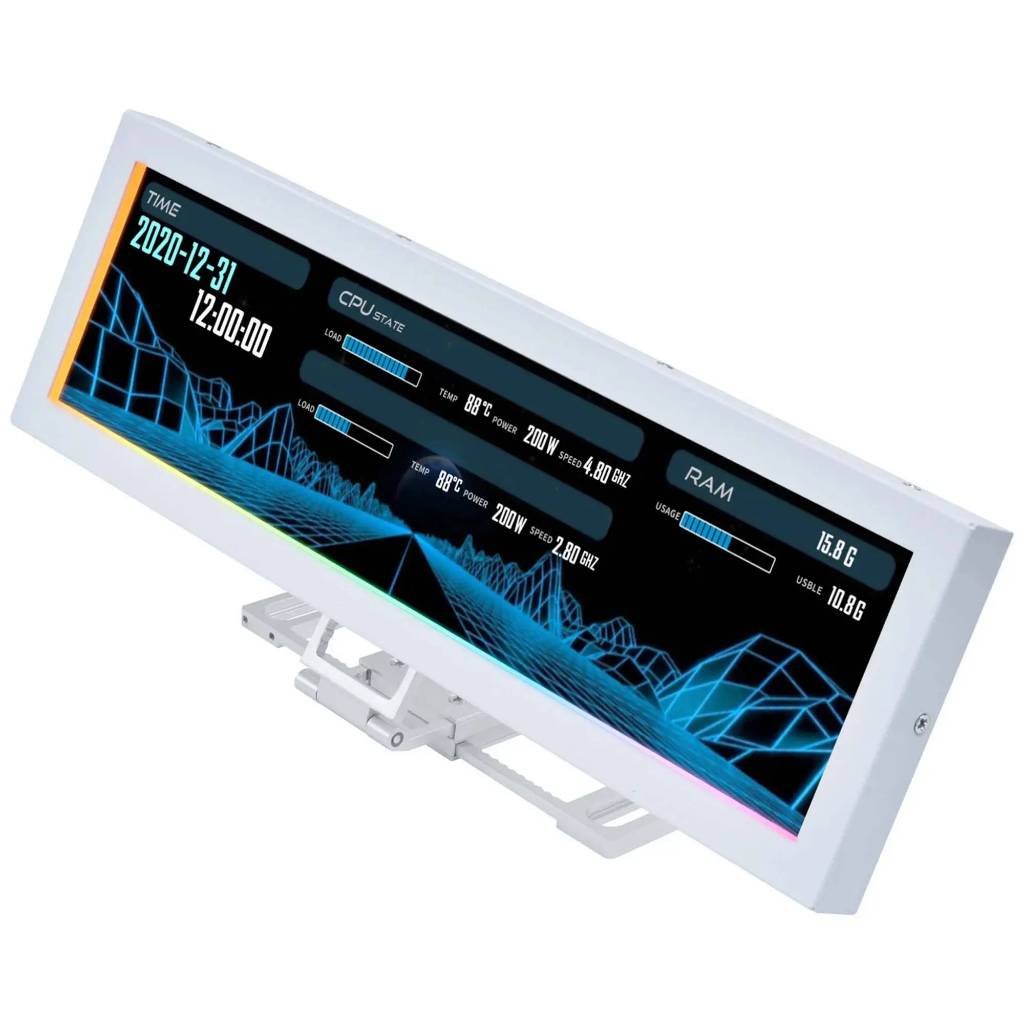 Lian Li 8.8" Monitor Universale - Bianco